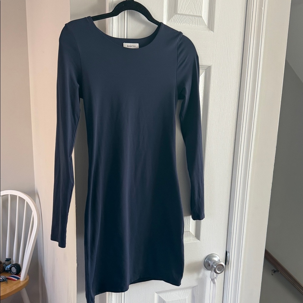 Babaton Long-Sleeve Black Sheath Dress